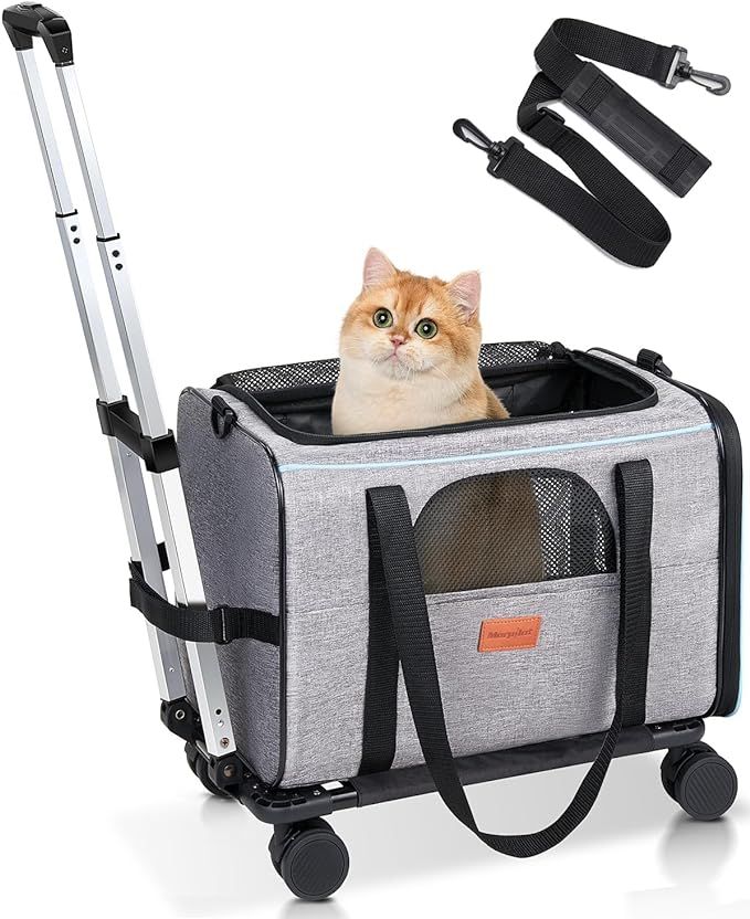 Morpilot Cat and Dog Carrier with Detachable Wheels - Airline Approved Rolling Carrier for Small ... | Amazon (US)