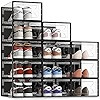 SEE SPRING X-Large Shoe Storage Box Fit Size 11, Clear Plastic Stackable Shoe Organizer for Close... | Amazon (US)