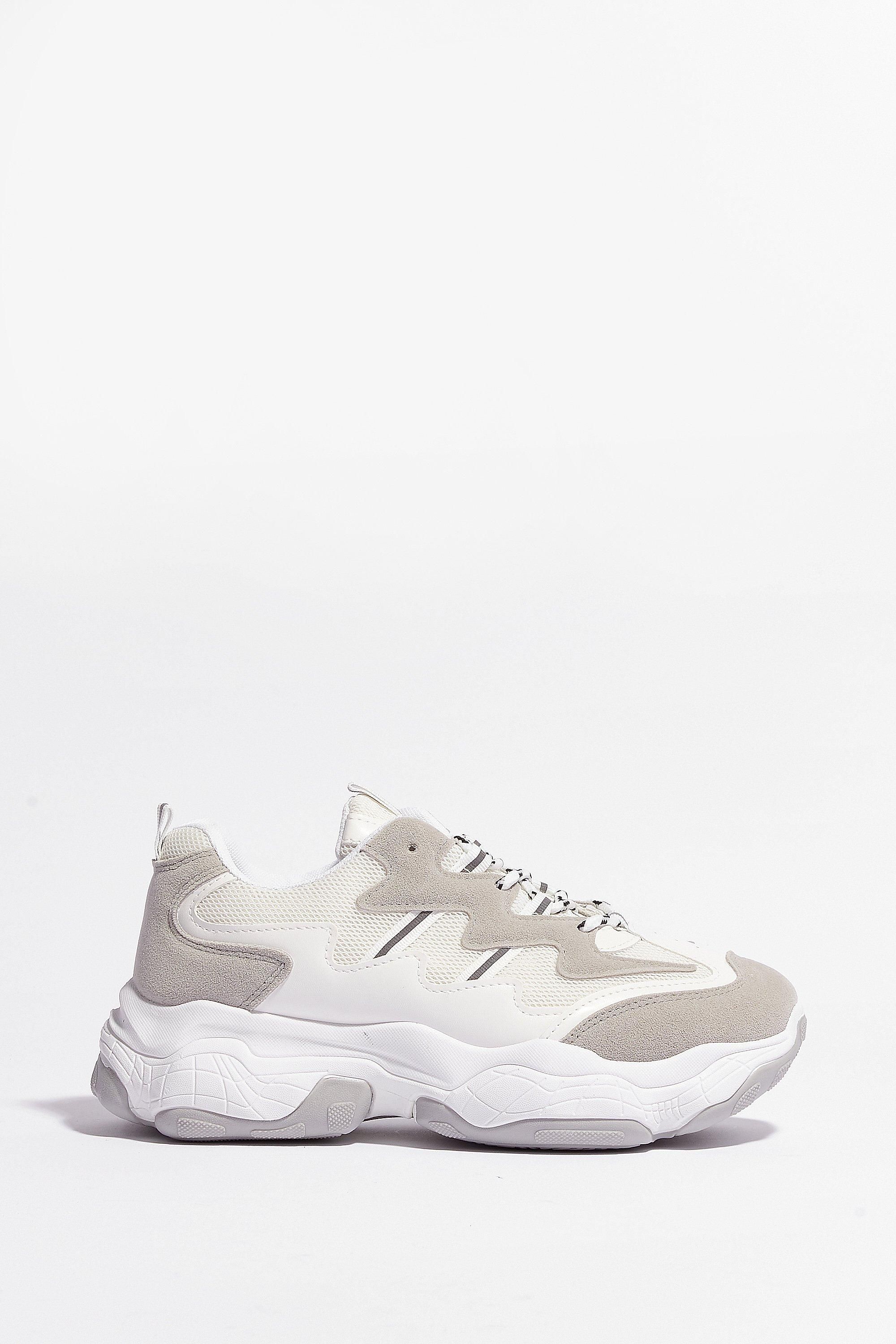 Womens Bottoms Up Two-Tone Chunky Sneakers - White | NastyGal (US & CA)