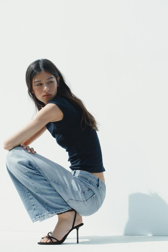 BEADED CROSSOVER STRAP SANDALS | Zara UK