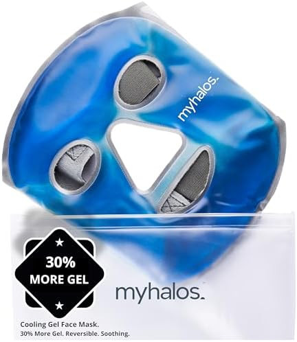 MyHalos® Ice Face Mask - Frozen Face Mask for Pain Relief, Migraine & Wisdom Tooth Surgery - Our... | Amazon (US)