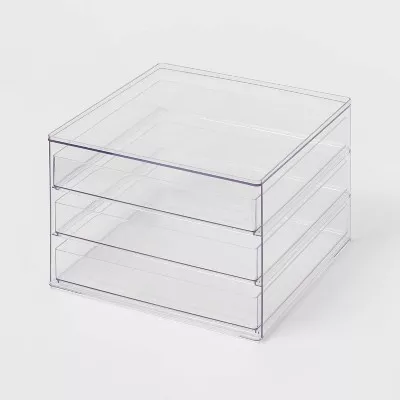 3 Tier Drawer Organizer Matte White - Brightroom™