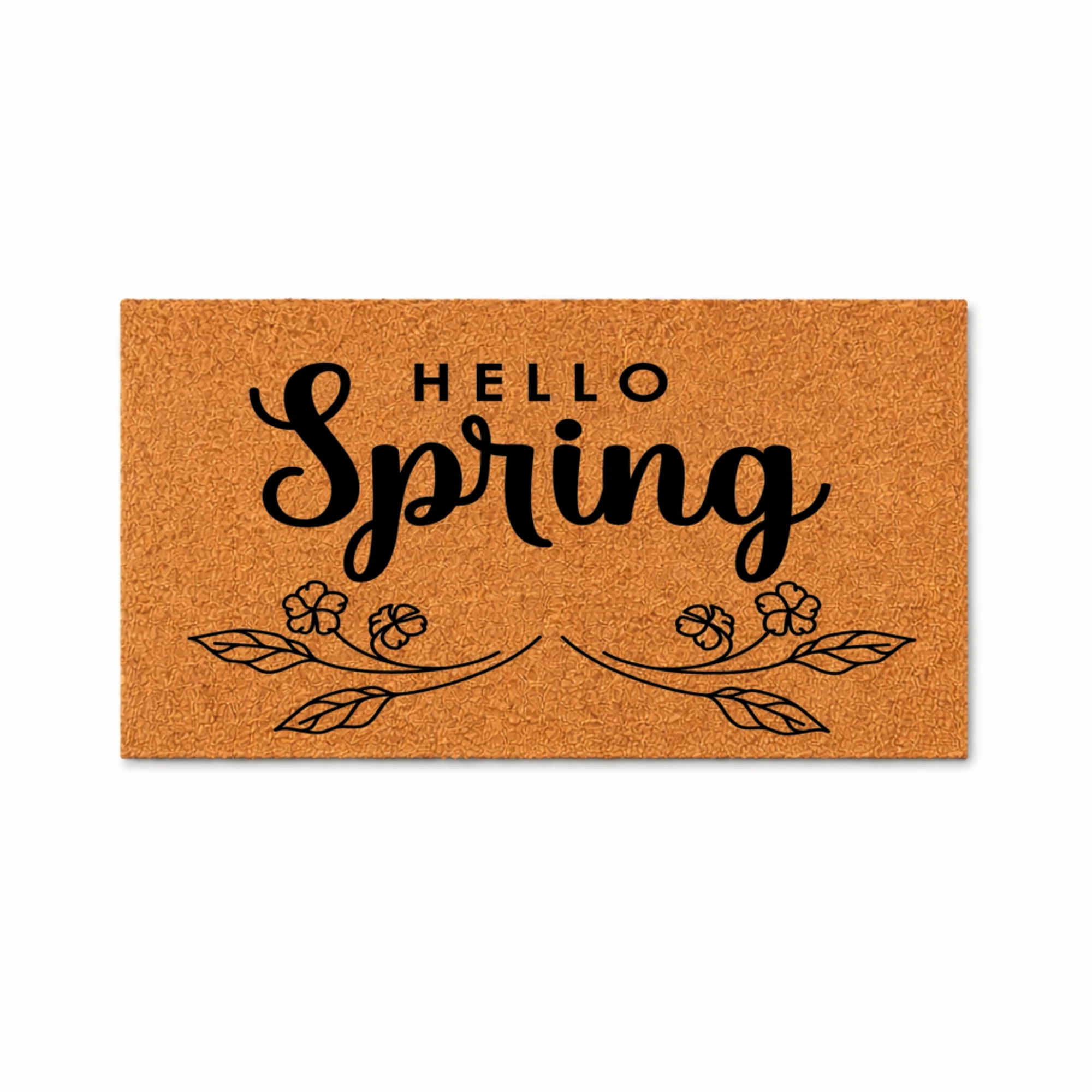 Hello Spring Doormat, Floral Leaf Welcome Entryway Mat (24x36 inches) WoodByStu 1854 | Walmart (US)