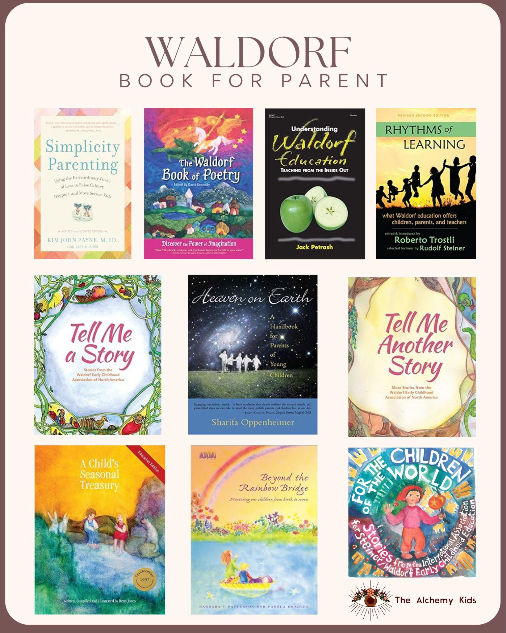 Waldorf Parenting Reads 📚✨

Raising children in a mindful, creative, and nature-inspired way starts with the right resources! These Waldorf education books offer guidance on storytelling, seasonal rhythms, and parenting with simplicity and intention. 🌿

📖 Top Picks for Parents:
✨ Simplicity Parenting – Creating a calm and secure home
✨ The Waldorf Book of Poetry – Encouraging imagination through verse
✨ Understanding Waldorf Education – A deep dive into the philosophy
✨ Rhythms of Learning – The connection between learning and daily life
✨ Tell Me a Story & Tell Me Another Story – Heartwarming stories for children
✨ Heaven on Earth – A Waldorf-inspired handbook for parenting young children
✨ A Child’s Seasonal Treasury – Embracing nature’s rhythms in childhood
✨ Beyond the Rainbow Bridge – Nurturing early childhood development
✨ For the Children of the World – Stories from around the globe

#WaldorfEducation #WaldorfParenting #MindfulParenting #SimplicityParenting #WaldorfBooks #HomeschoolLife #ParentingWithPurpose #SlowChildhood #RhythmsOfLearning #ConsciousParenting #WaldorfInspired #NatureBasedEducation #HolisticLearning #EarlyChildhoodEducation #StorytellingMagic #SeasonalRhythms #WaldorfHomeschool #ParentingWisdom #ChildhoodUnplugged #RaisingReaders

#LTKFamily #LTKFindsUnder50