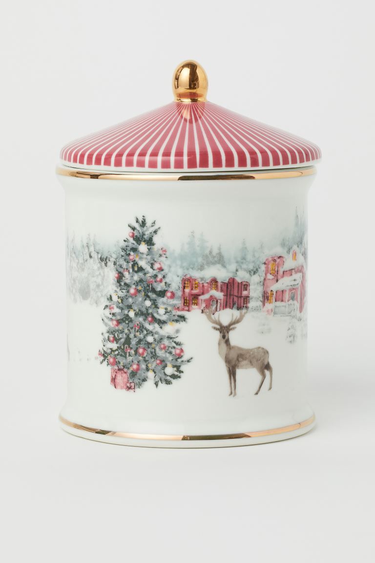Porcelain Trinket Jar with Motif | H&M (US + CA)