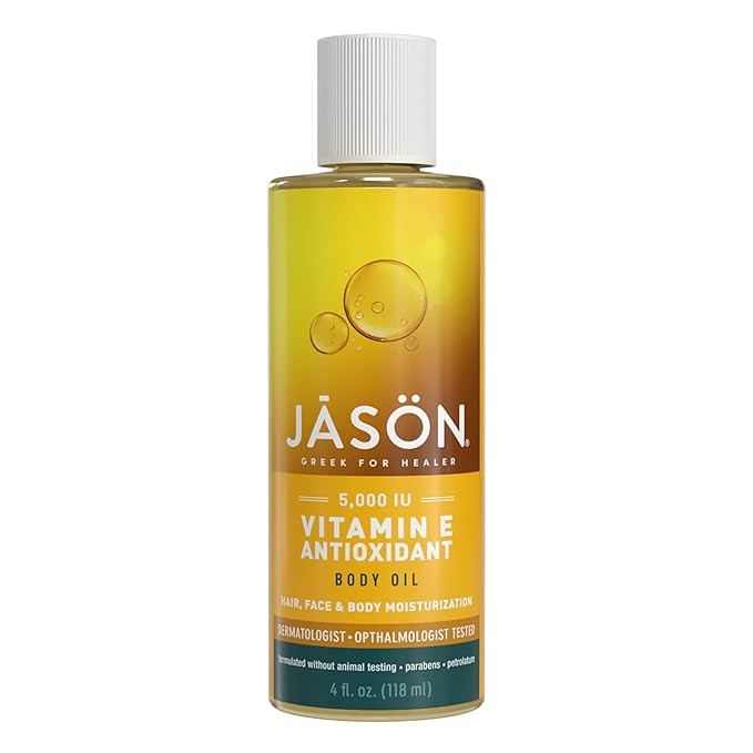 JASON Vitamin E 5,000 IU Moisturizing Body Oil, For Hair, Face, and Body, 4 Fluid Ounces | Amazon (US)