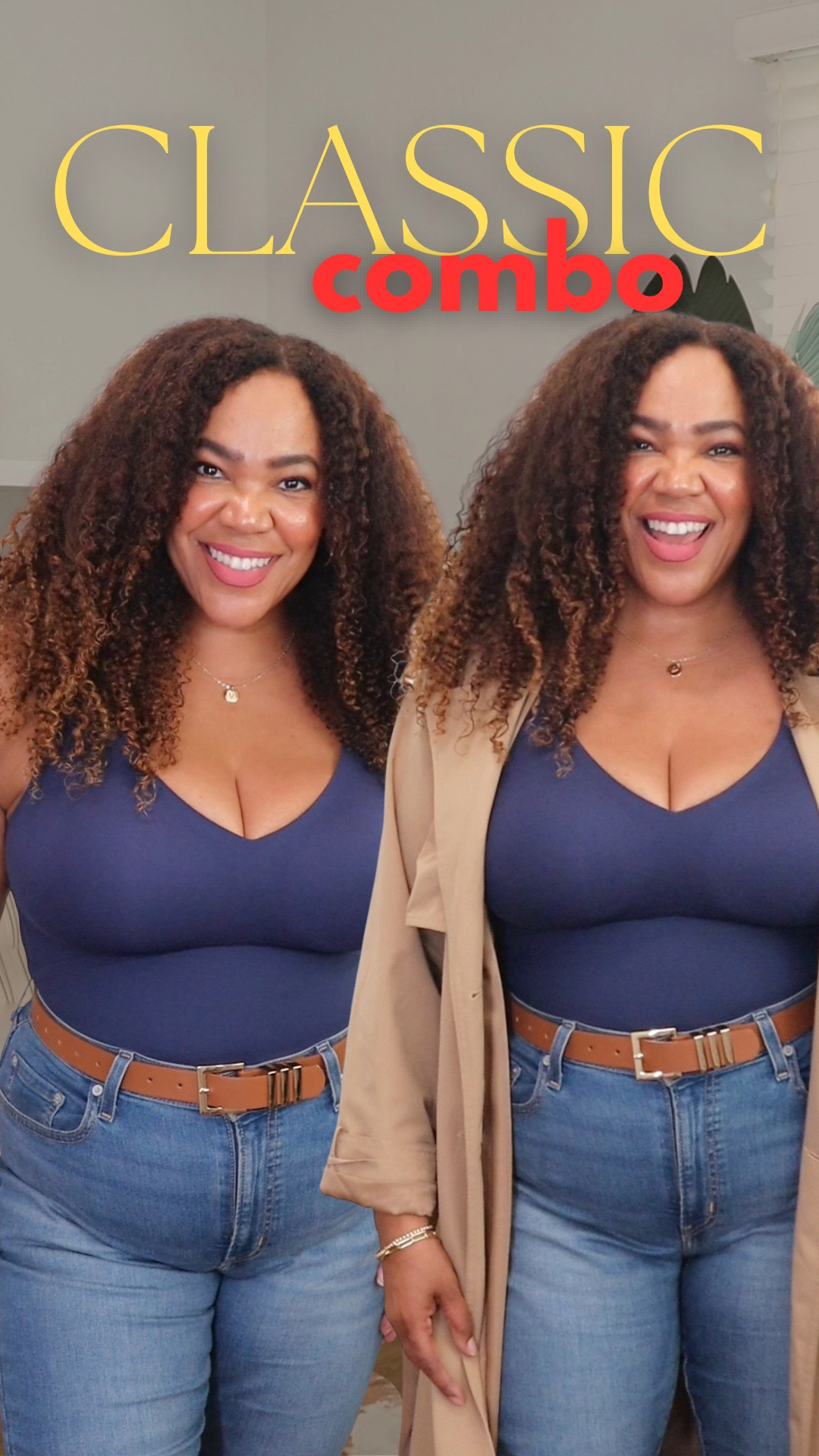 Navy 🔵 + Camel 🧥[ad] A classic combo with @honeylove ✨ Wearing the LiftWear Tank in Navy. This tank top smooths and supports! No need for anything else (including a bra) underneath. #honeylovepartner 

💥Listen 👋🏾 Use my promo code link for 20% off!! - go to my link in Bio💥 

Promo code link 🫶🏾 https://checkout.honeylove.com/VRODRIGUEZ  



#LTKFindsUnder100 #LTKMidsize #LTKOver40