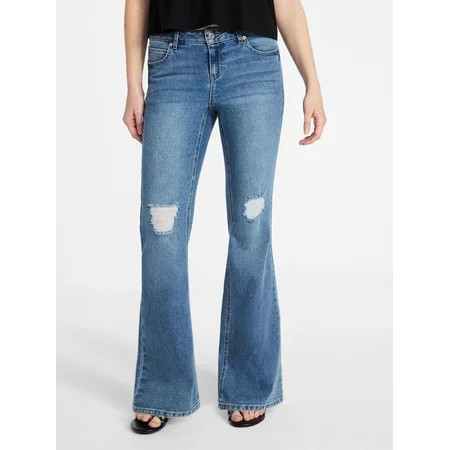 No Boundaries Low Rise Specialty Flare Jeans 31 Inseam Women s 00-18 | Walmart (US)