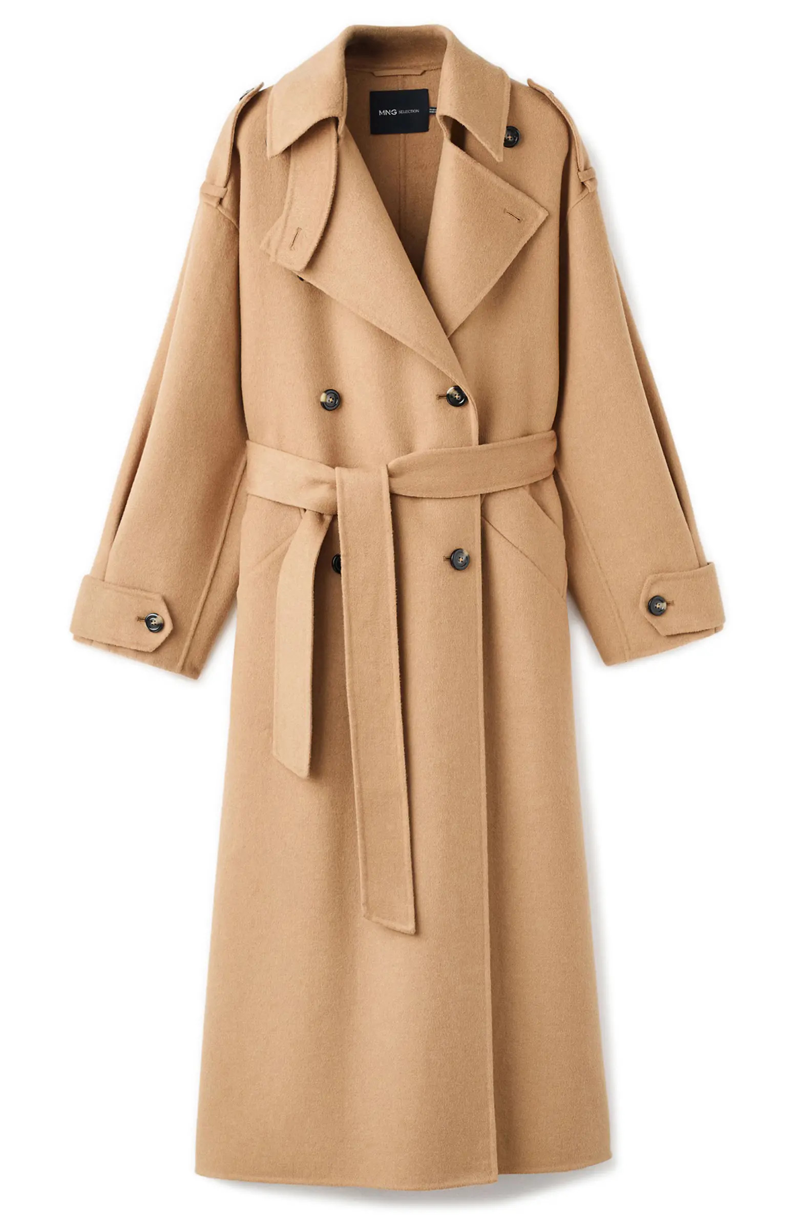 Selection Double-Breasted Wool Blend Trench Coat | Nordstrom