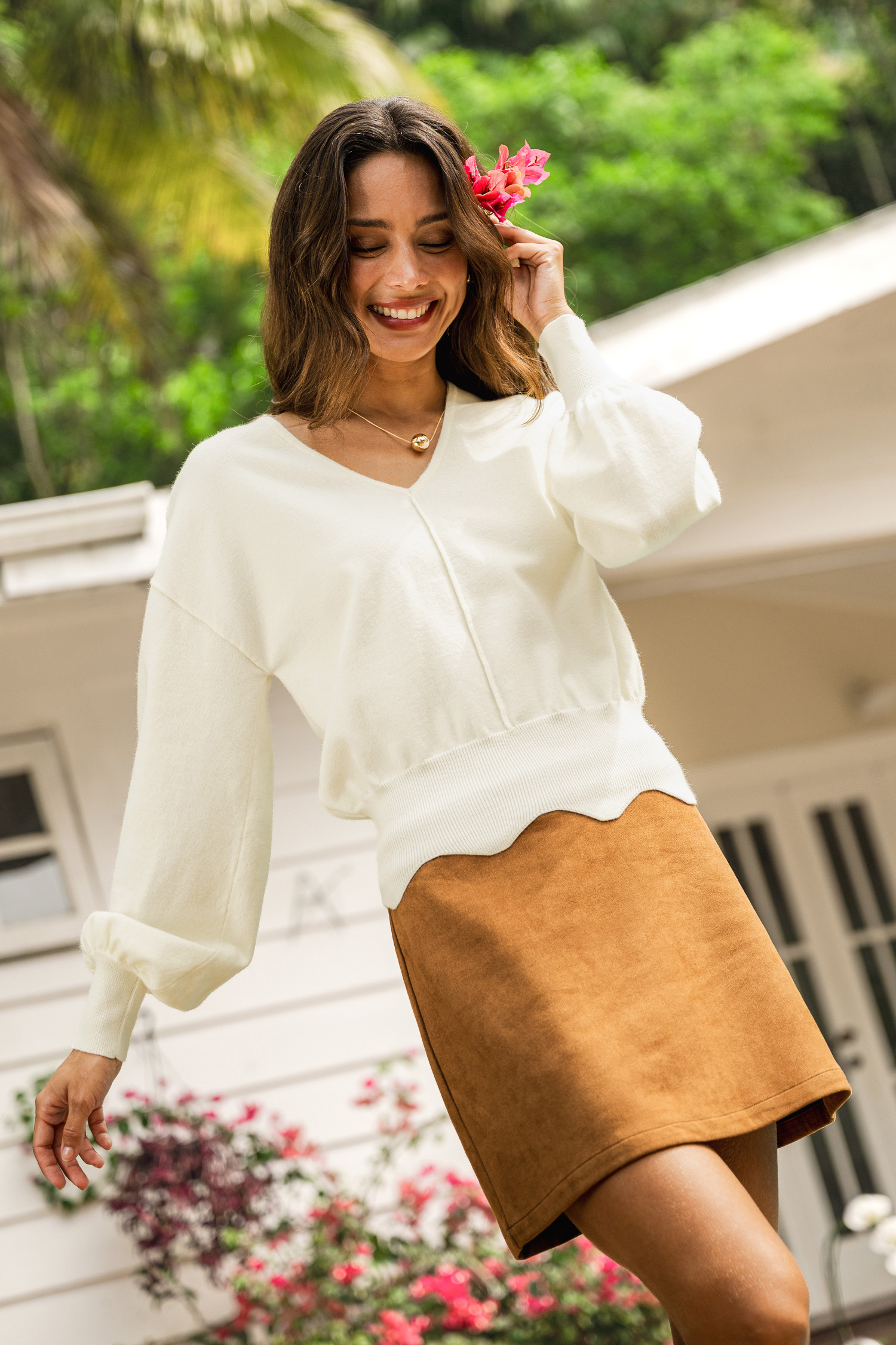 Local Celebrity Beige Sweater - S | Cupshe US