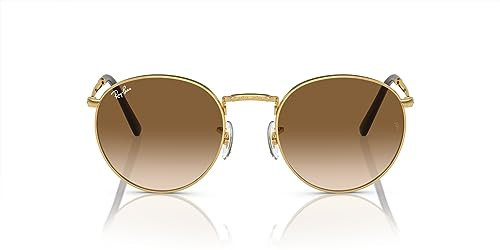 Ray-Ban RB3637 New Round Sunglasses, Gold/Clear Gradient Brown, 50 mm | Amazon (US)