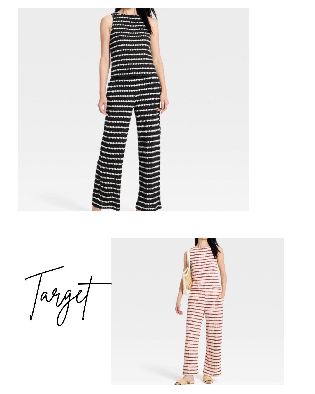 Target matching separates!

Women's Textured Tank Top
Women's Casual Textured Pull-On Pants 