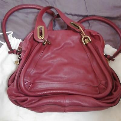 Chloe Paraty 2Way Bag Bordeaux Tote Bag Handbag | eBay AU