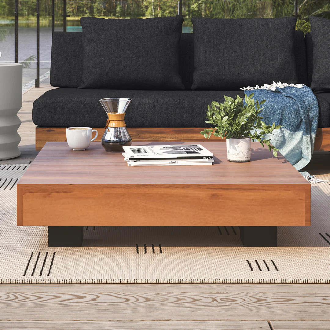 Lubek 32.5" Outdoor Coffee Table - Tuscan Brown | Article