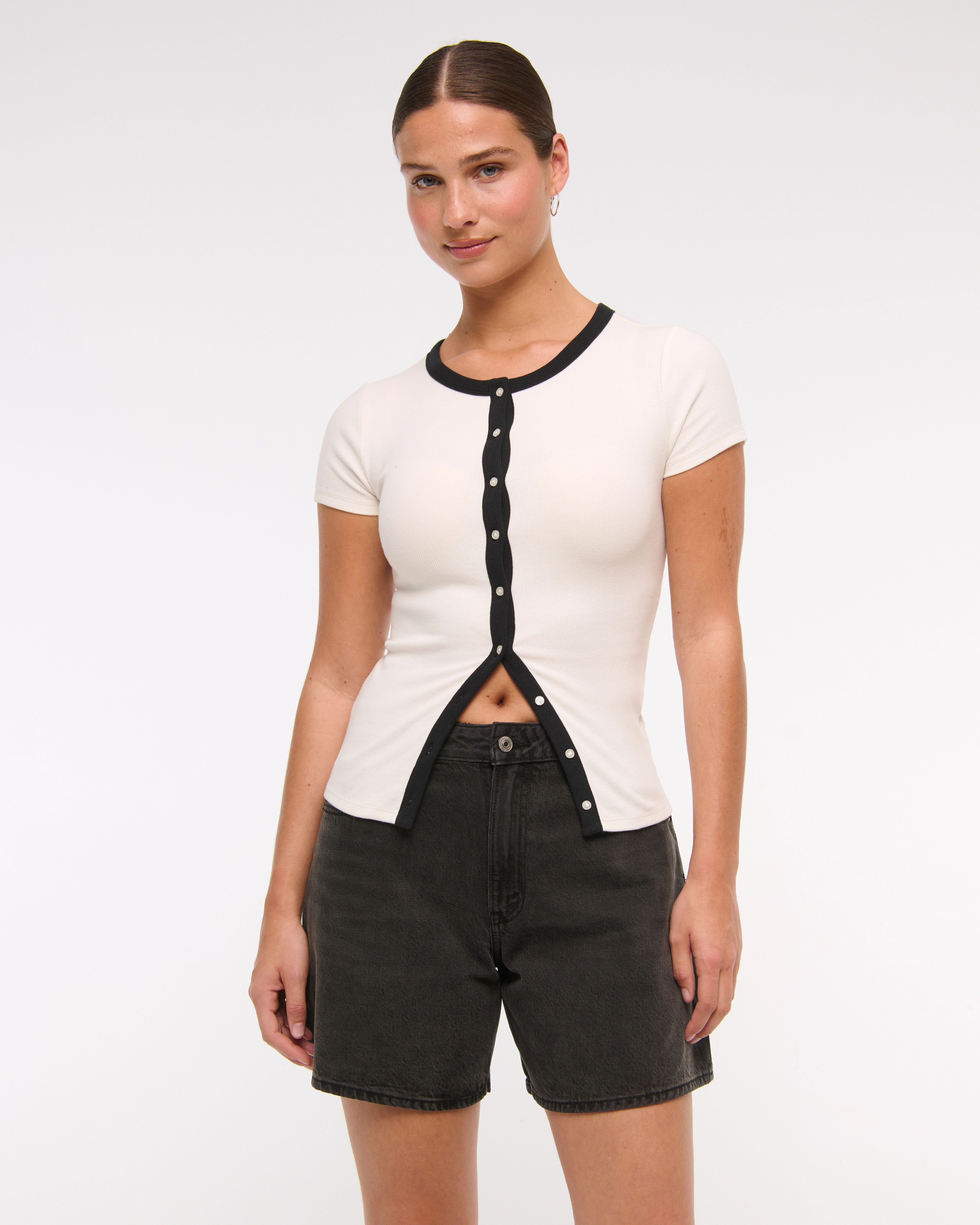 Curve Love High Rise Loose Short | Abercrombie & Fitch (US)