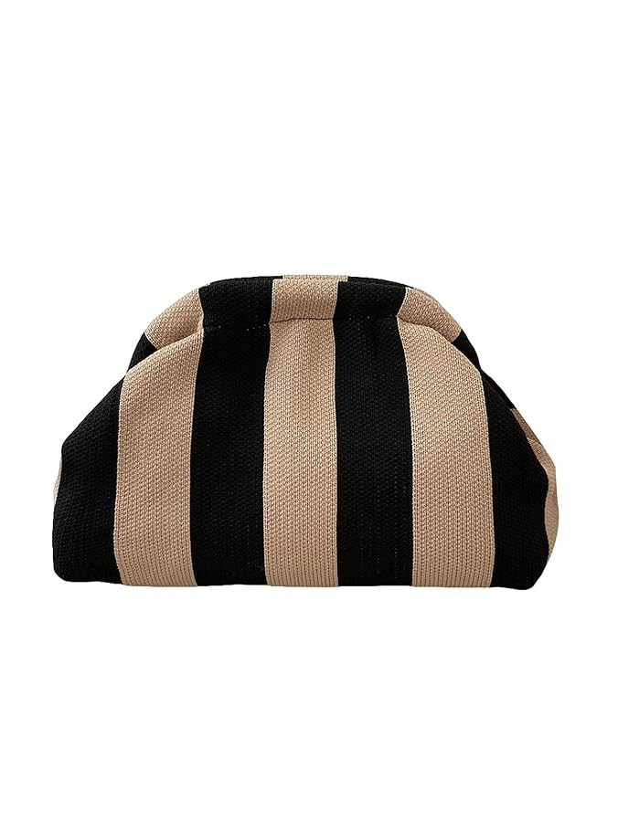 Verdusa Women's Colorblock Clutch Handbags Casual Crochet Bag Small Purse | Amazon (US)