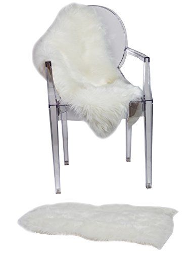 Super Soft Sheepskin Chair Cover Seat Cushion Pad– Excellent Quality Faux Fur Rug – Modern, Stylish  | Amazon (US)