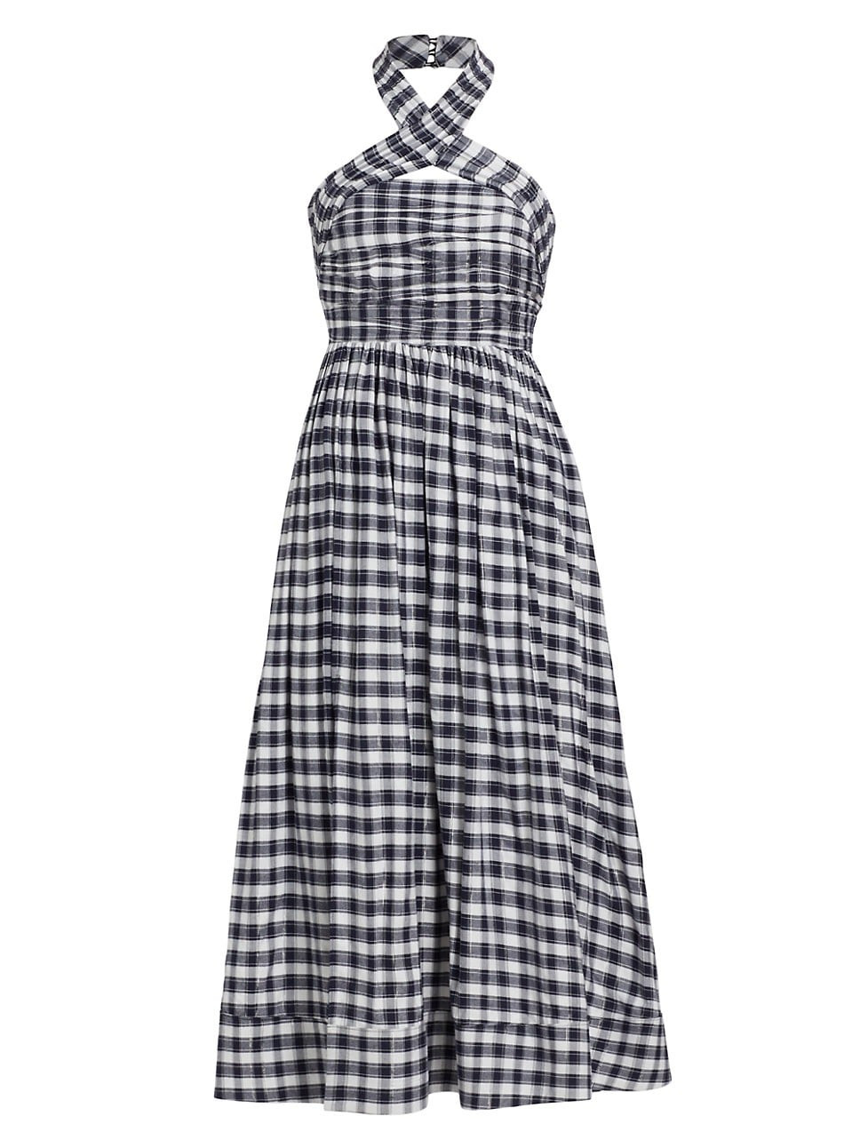 Taylen Check Halterneck Midi-Dress | Saks Fifth Avenue