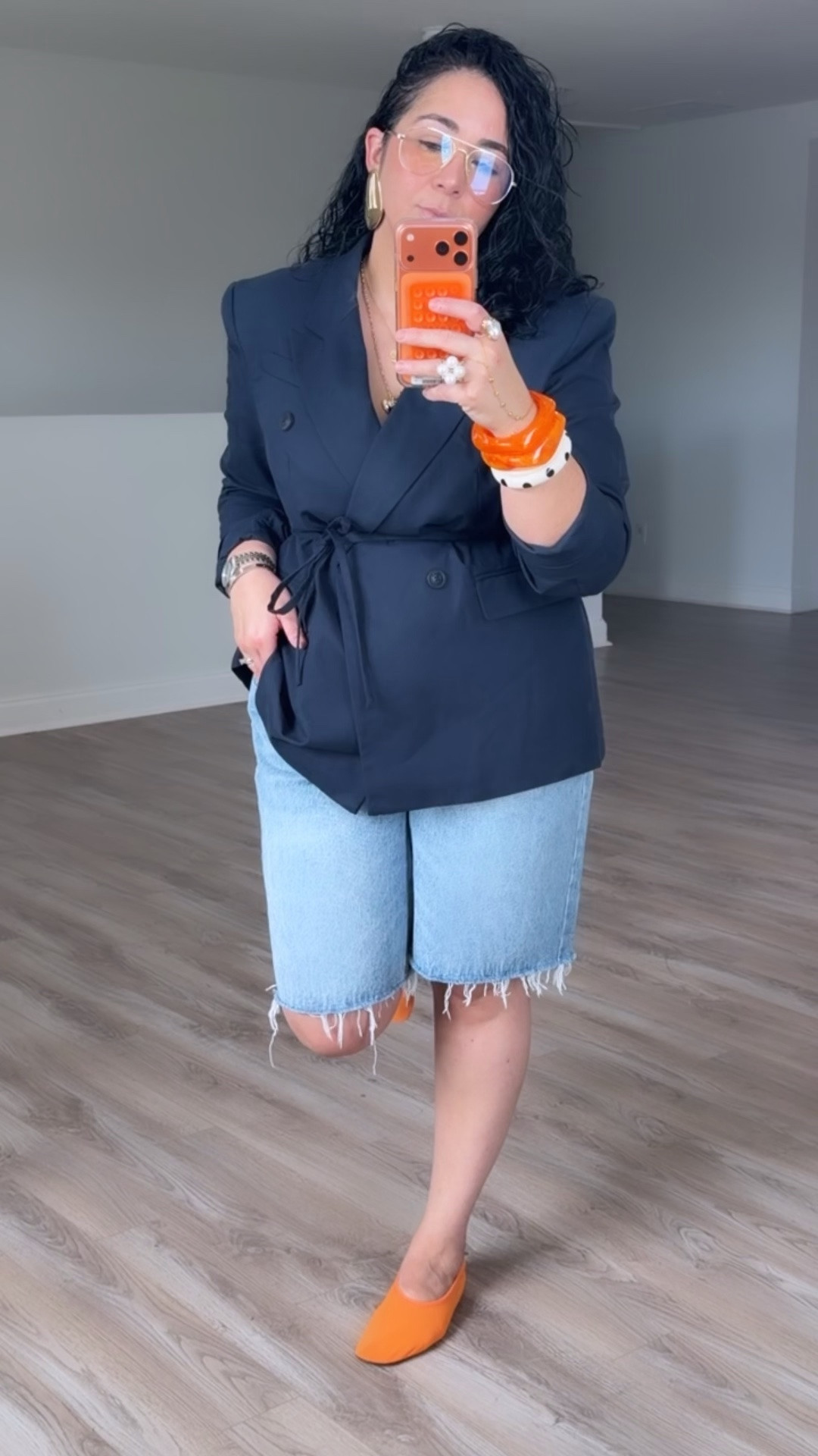 Casual look inspo 🍊

Wearing size Medium on the blazer and 12 on the shorts

#LTKootd #LTKU #LTKmomlife