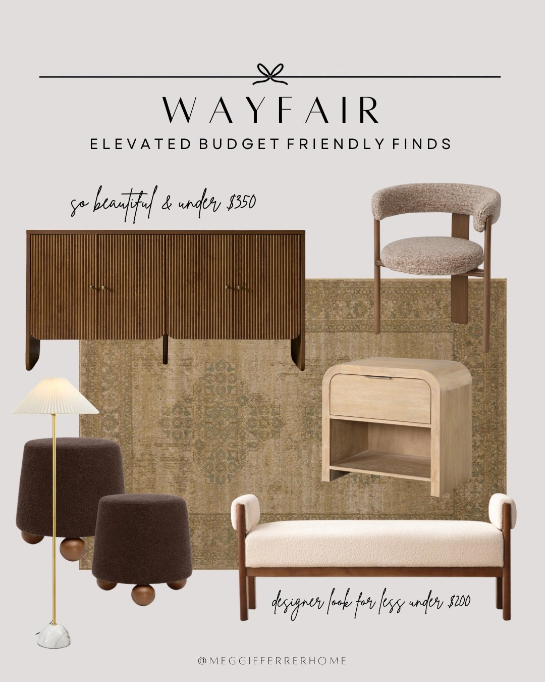 I found the prettiest designer-inspired furniture and decor on Wayfair and the best part is every single piece is budget-friendly! From sculptural benches to fluted cabinets and cozy boucle chairs, these finds look high-end but come in under $350. 🤎

#WayfairHome #WayfairFinds #DesignerLookForLess #BudgetFriendlyDecor #WayfairStyle #CozyHomeDecor #ModernOrganicHome #HomeDecorInspo


#LTKStyleTip #LTKHome #LTKSeasonal