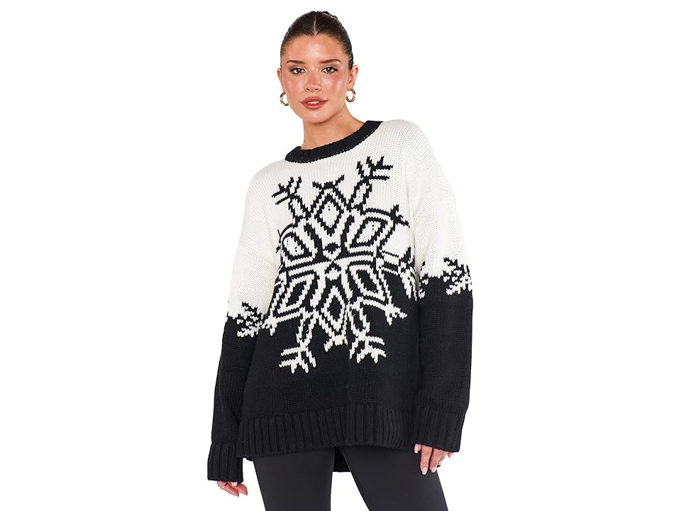 Show Me Your Mumu Stowe Sweater Women's Sweater Snowflake knit : XS, Acrylic/Cotton | Zappos