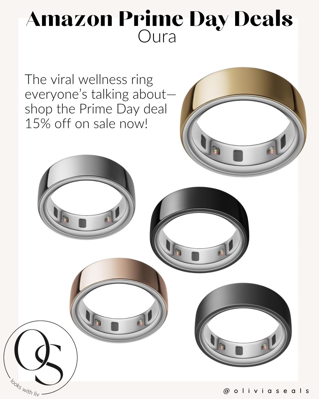 Amazon Prime Day Deal: The viral wellness ring everyone’s talking about.
Track your sleep, fitness, and recovery with the Oura Ring—now 15% off for Prime Day. Don’t miss it!


#LTKActive #LTKSaleAlert #LTKOver40