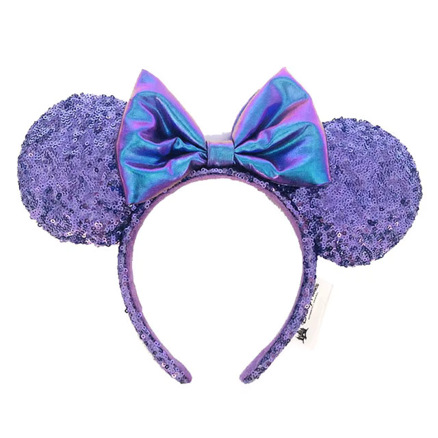 Disney Mickey Mouse Ear Headband Amusement Park Hair Hoop Fish Scale Sequin Mesh Party Headwear G... | AliExpress (US)