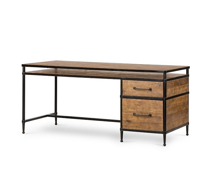 Juno 67" Reclaimed Wood Desk with Drawers | Pottery Barn (US)