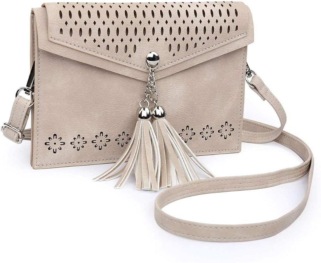 seOSTO Womens Small Crossbody Bag For Woman, Tassel Wallet Purse，Gifts For Teenage Girls | Amazon (US)