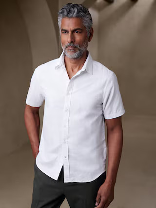 Slim Linen-Cotton Shirt | Banana Republic Factory