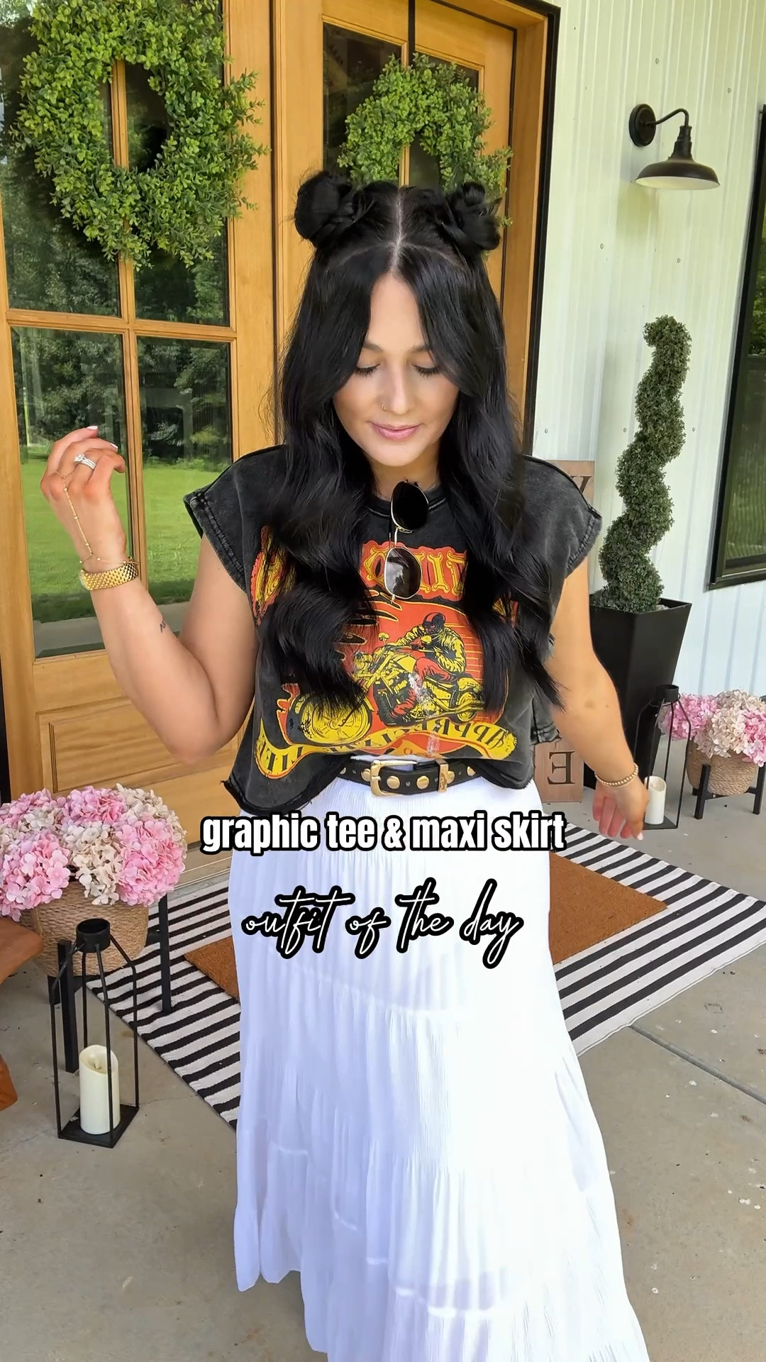 Summer Outfit of the Day - 2 months postpartum 🖤

Graphic Tee - small
Maxi Skirt - small
Belt - 27-31

#LTKootd #LTKSeasonal
