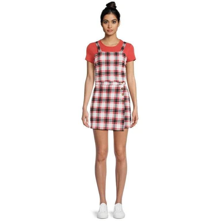 No Boundaries Juniors T-Shirt, Tank and Skirt Set, 3-Piece | Walmart (US)