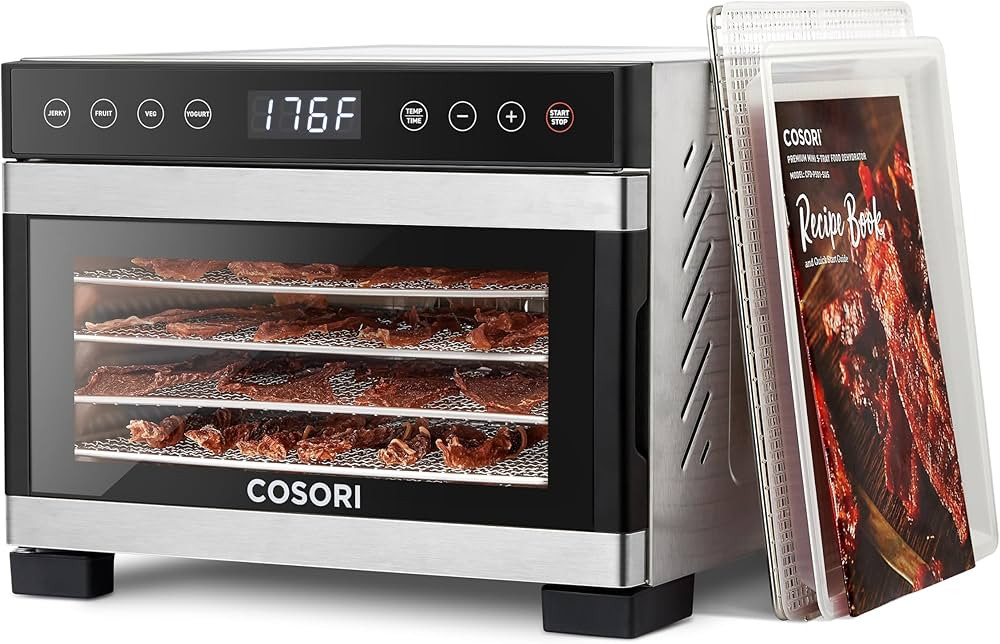 COSORI Food Dehydrator for Jerky, 176°F Temperature Control, 5 Stainless Steel Trays Dryer Machi... | Amazon (US)