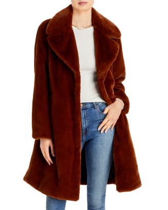 Faux-Fur Coat With Wide Lapels- 100% Exclusive | Bloomingdale's (US)