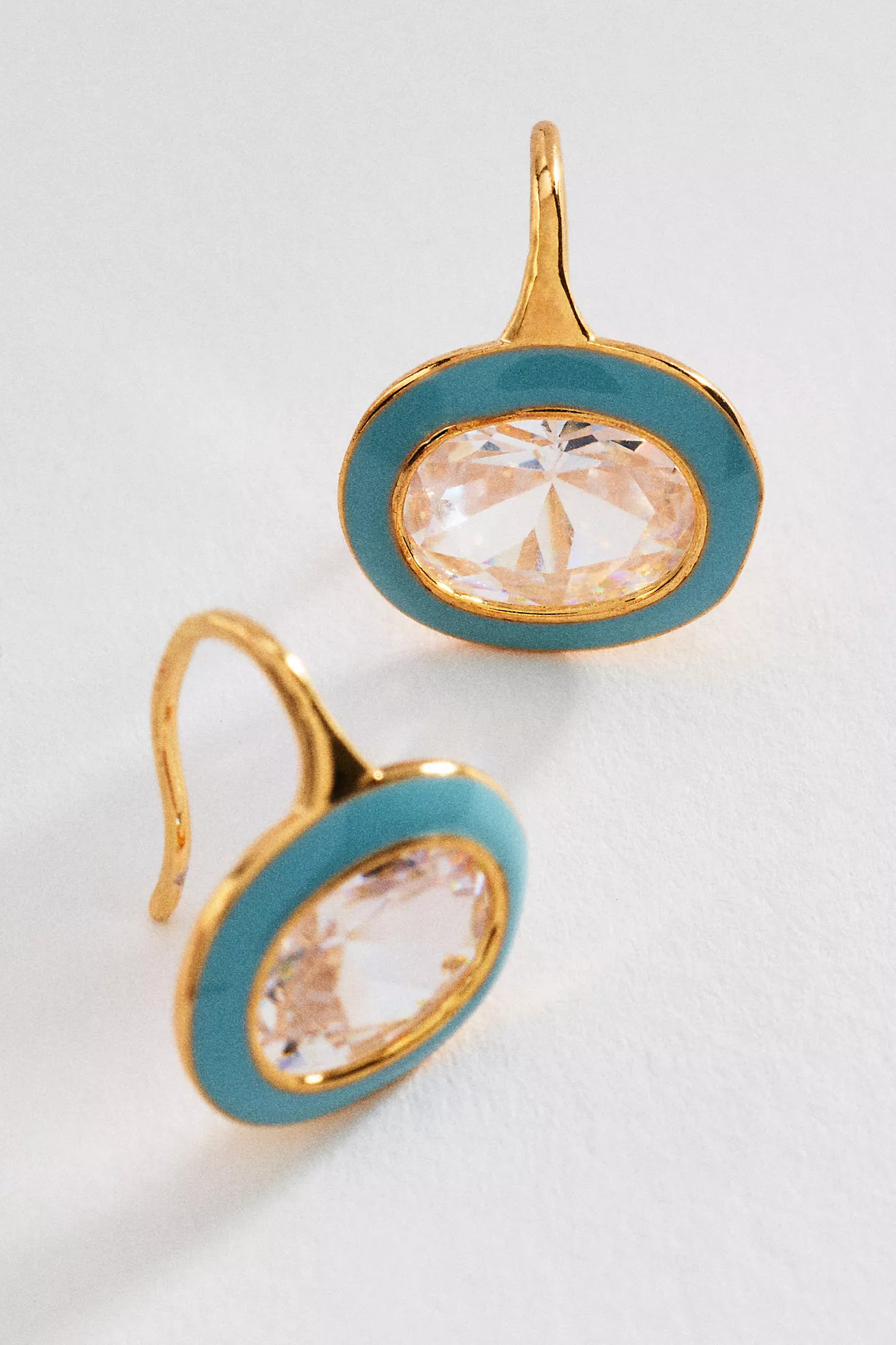 By Anthropologie Crystal Enamel French Hook Earrings | Anthropologie (US)