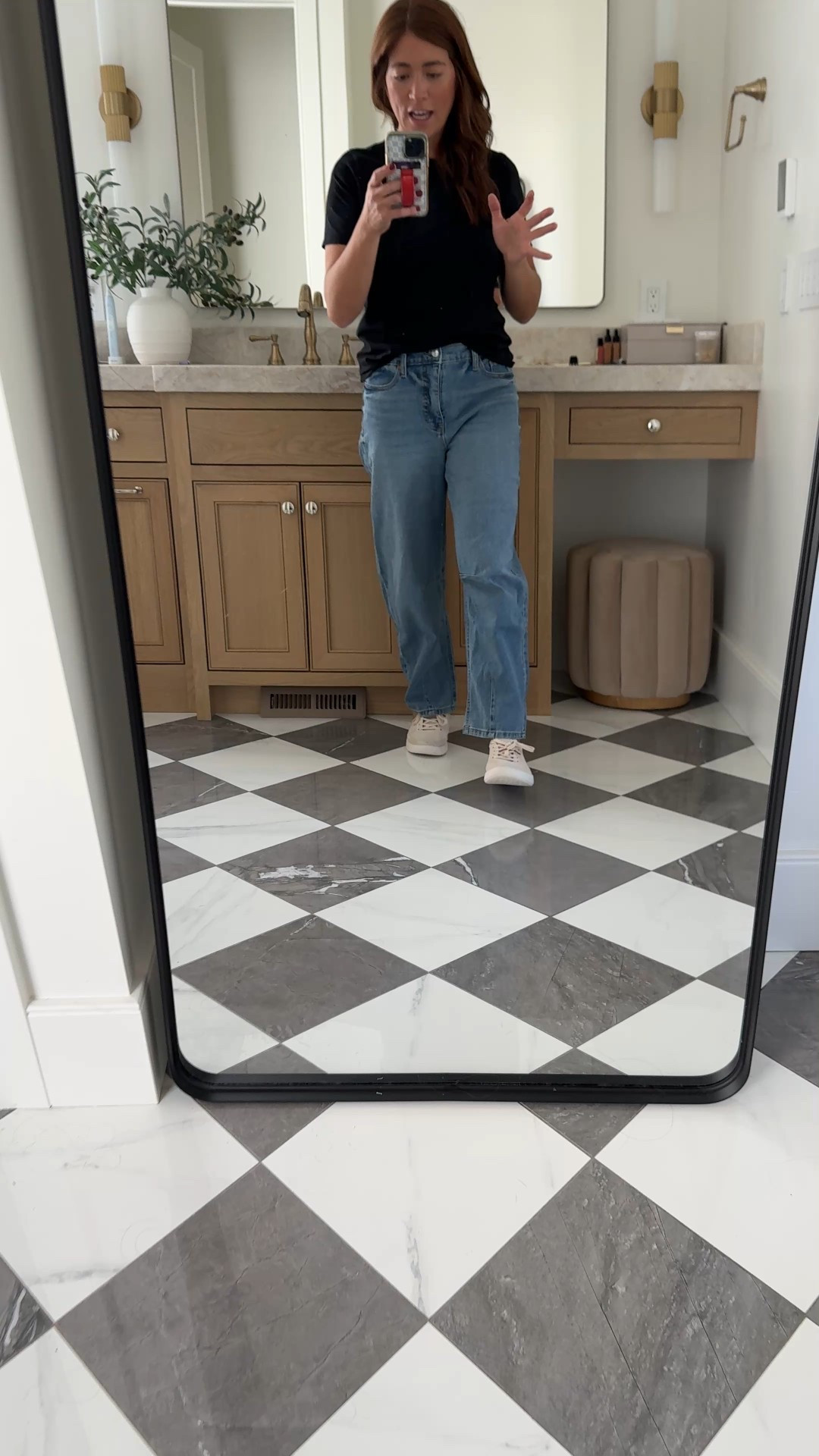 Barrel jeans $26 - TTS 
5’6” and  wear a size 4. 