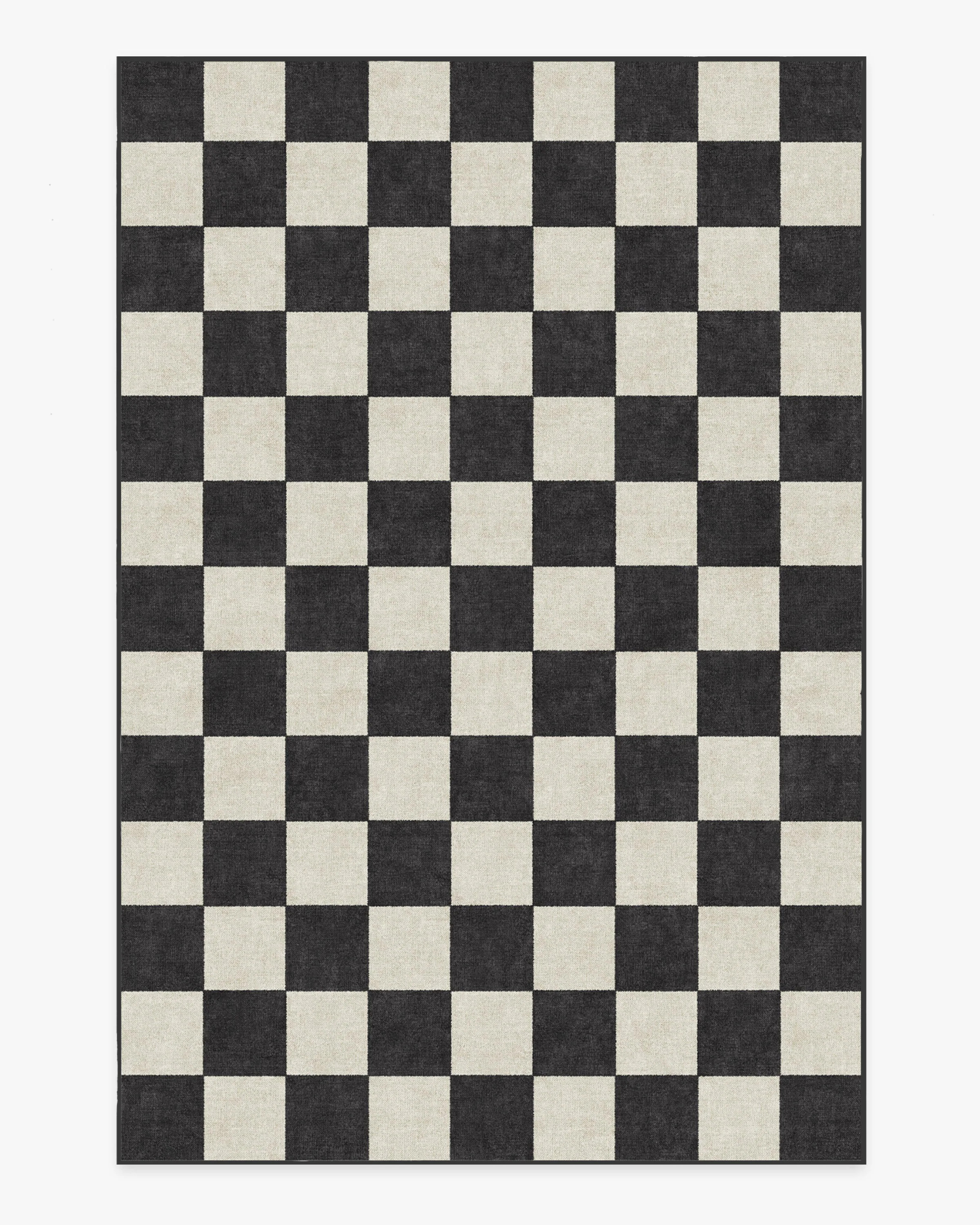 Jaque Checkered Black Rug | Ruggable
