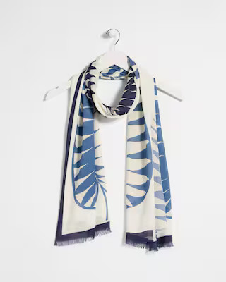 Women's Leaf Love Oblong Scarf in Blue | Chico's | Chico's