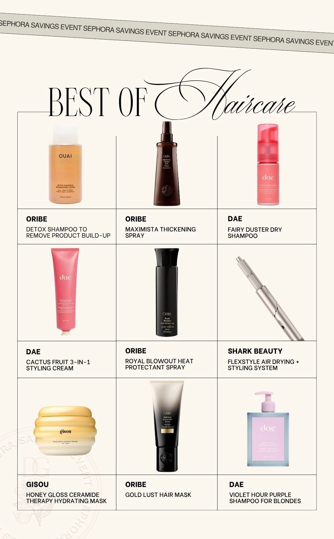My top haircare recommendations from the SEPHORA SALE // Sephora spring sale, Sephora favorites, Sephora haul, Sephora hair essentials, haircare routine, hair styling routine, Sephora savings event, ouai, oribe, dae, hair styling cream, heat protection spray, detox shampoo, purple shampoo, hair mask

#LTKBeauty #LTKSaleAlert #LTKSeasonal