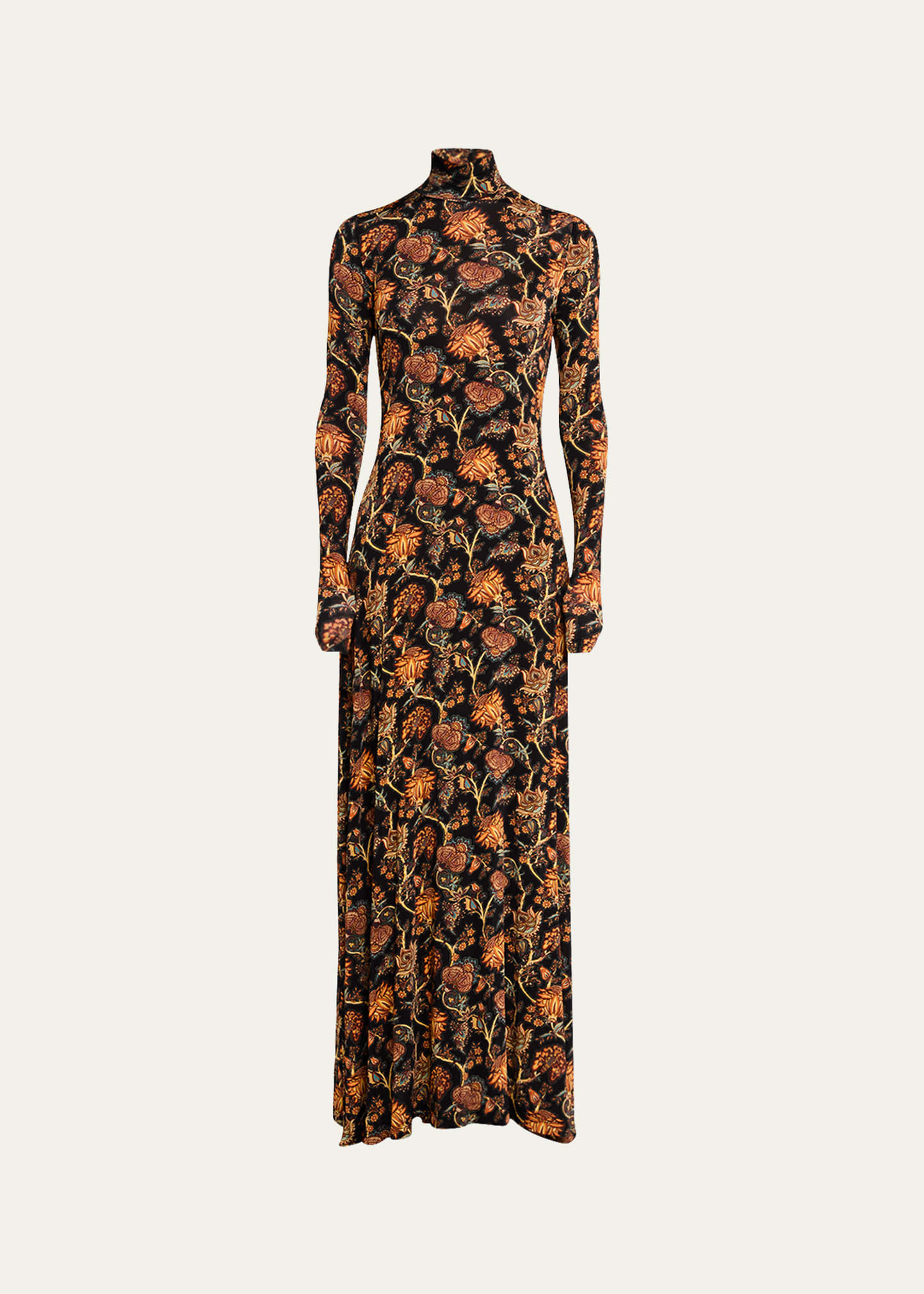 Ulla Johnson Amari Printed Turtleneck Maxi Dress | Bergdorf Goodman