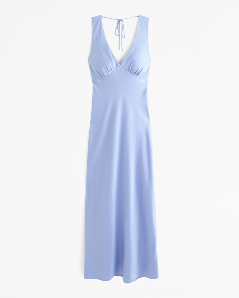 Plunge Cowl Back Maxi Dress | Abercrombie & Fitch (US)