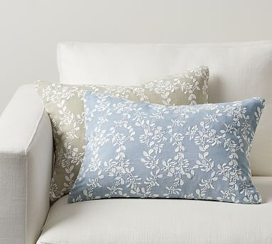 Julia Berolzheimer Flora Embroidered Pillow Cover | Pottery Barn (US)