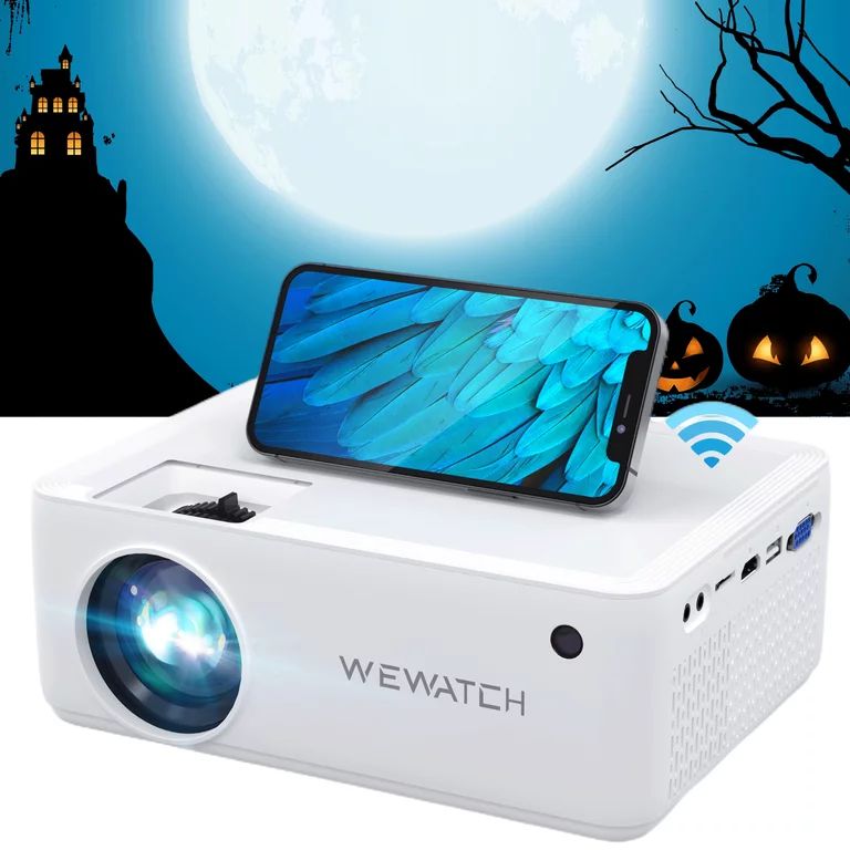 WEWATCH V10 Portable Projector, WiFi Bluetooth Wireless Connection Video Porjector, 200Inch Viewi... | Walmart (US)