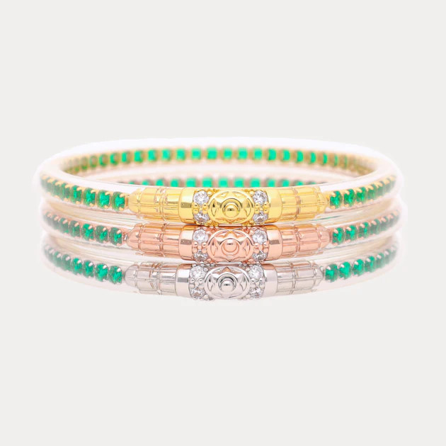Three Queens All Weather Bangles® (AWB®) - Emerald | BuDhaGirl