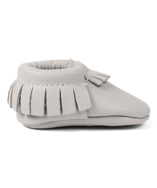 Freshly Picked Infant Booties and Crib Shoes Cashmere - Cashmere Fringe Leather Moccasin - Kids | Zulily