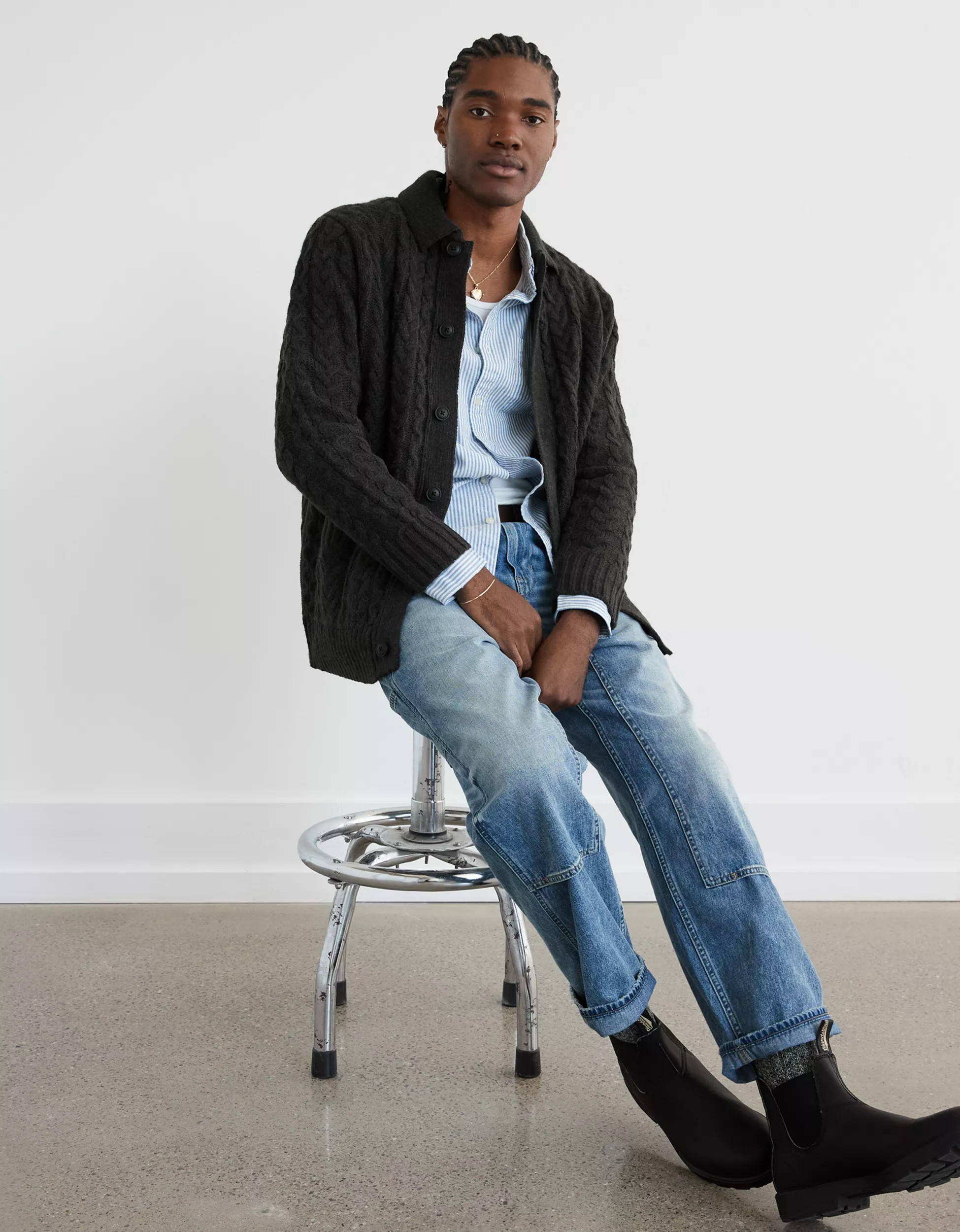 AE Super Soft Cable Knit Cardigan | American Eagle Outfitters (US & CA)