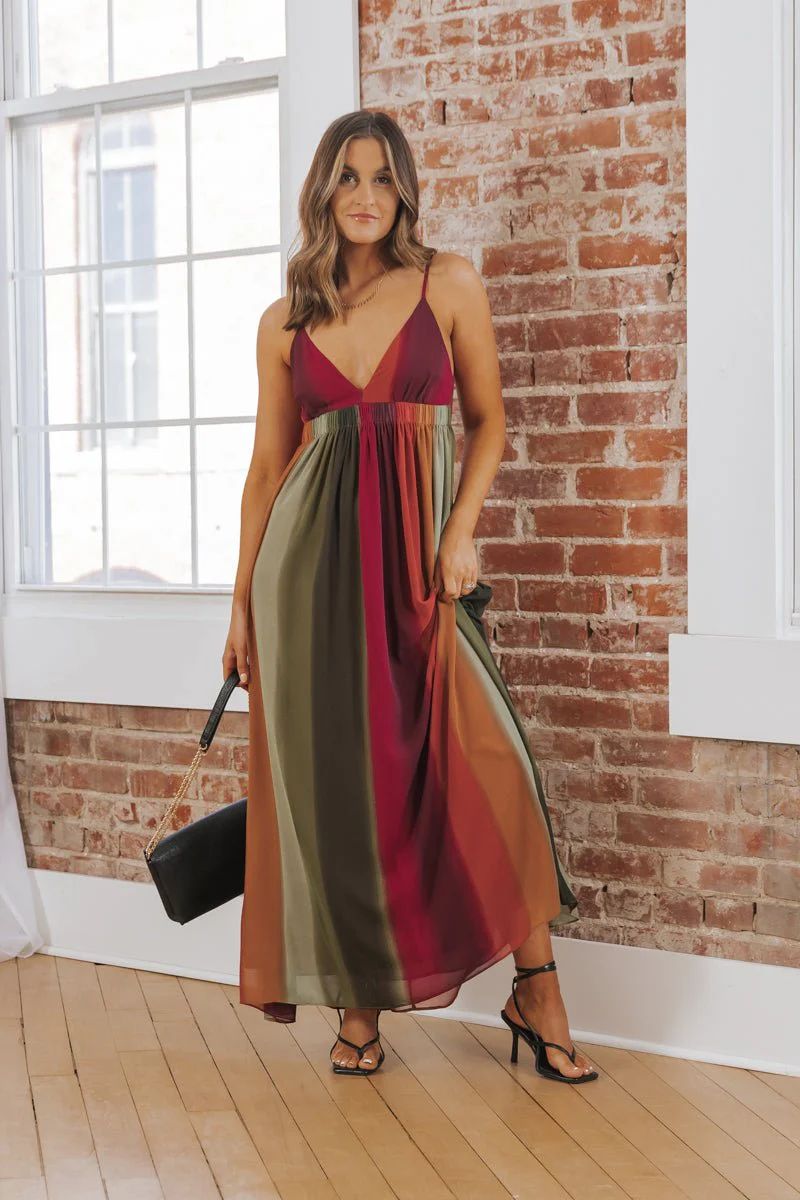 MUSE Multi Chiffon Tie-Dye Print Maxi Dress | Magnolia Boutique