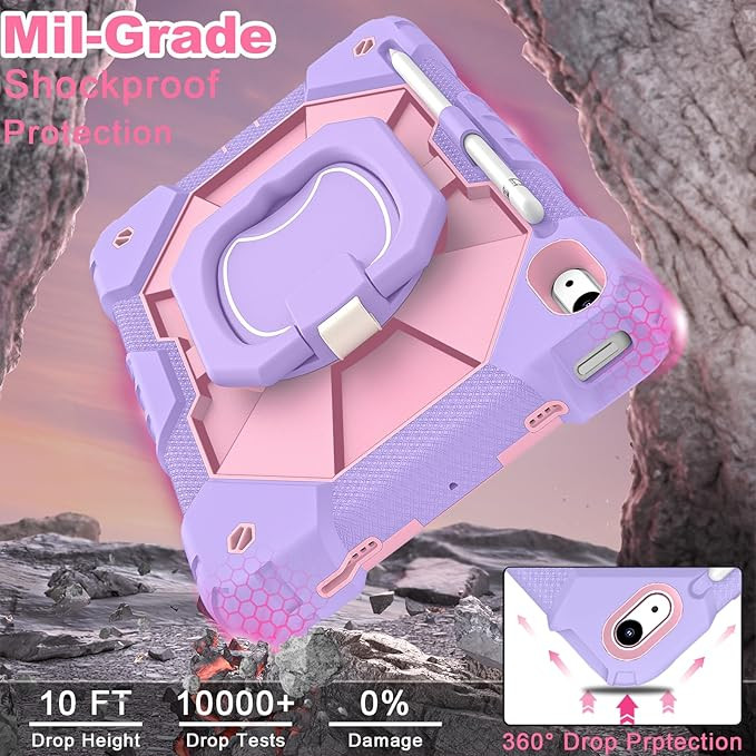 WESOROL Case for iPad (A16) 11th/10th Generation 2025/2022 with Screen Protector Rotating Stand P... | Amazon (US)