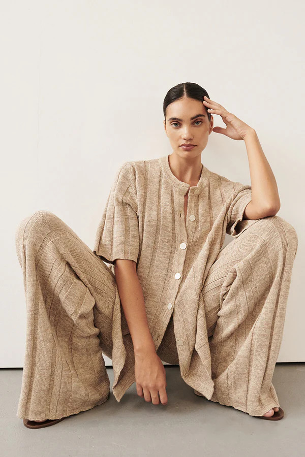 JAZZ NATURAL BUTTON KNIT SHIRT | DISSH