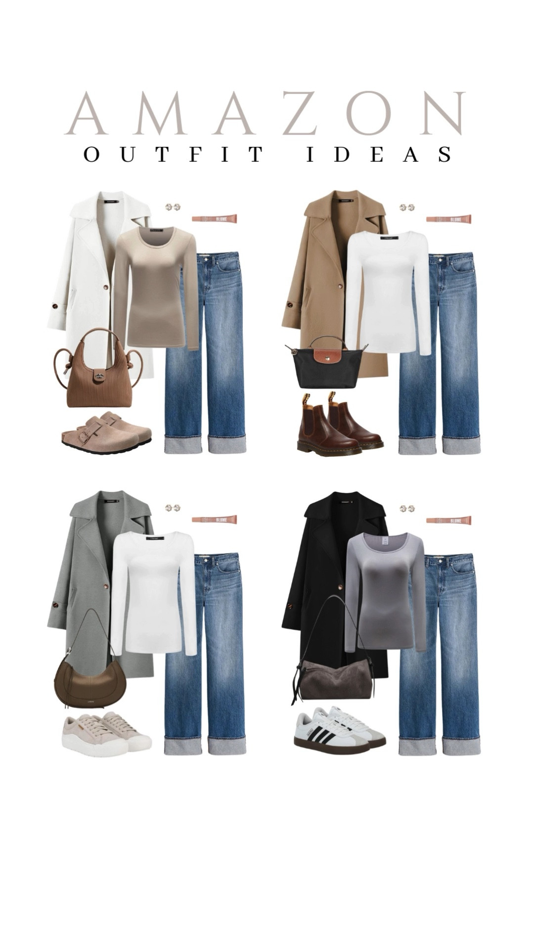 If you're looking for layering looks for cooler weather, start with a fitted long sleeve, jeans, and a blazer cardigan, then accessorize with cute bags and shoes to complete the look!
wardrobe essential, fall fashion, neutral colors, trendy look, fashion must have, on the go look, top picks, favorite finds, best seller

#LTKStyleTip #LTKU #LTKSeasonal